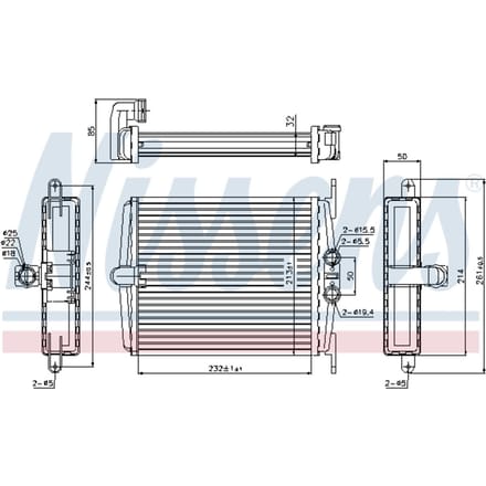 Warmtewisselaar, interieur verwarming NISSENS 72019