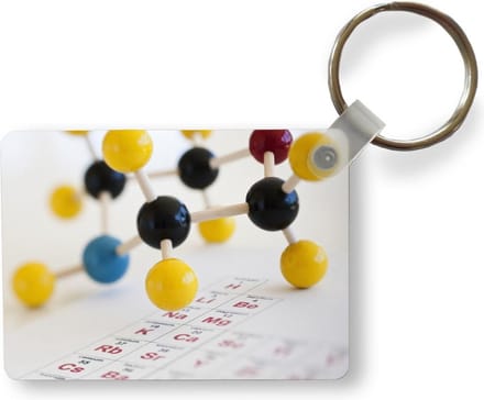 Sleutelhanger - Moleculen op het periodiek systeem - Uitdeelcadeautjes - Plastic