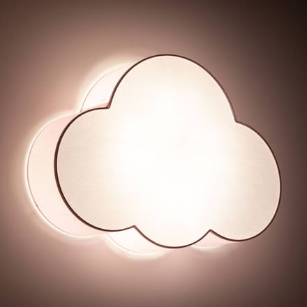 TK Lighting Plafondlamp Cloud, roze, 63 cm lang, textiel, wolk, E27