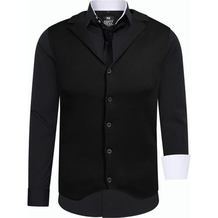 Driedelig pak met overhemd, vest en stropdas