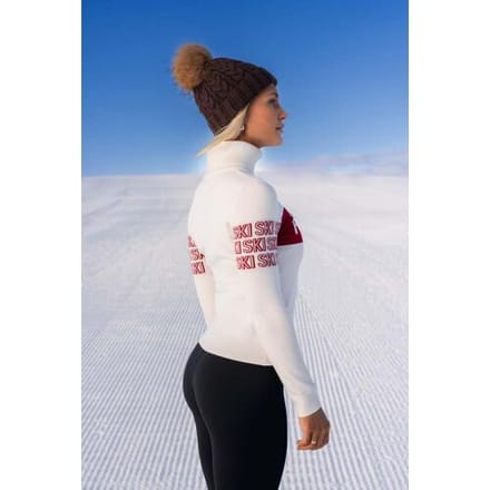 FAMME APRÈS-SKI Sweater White/Red M