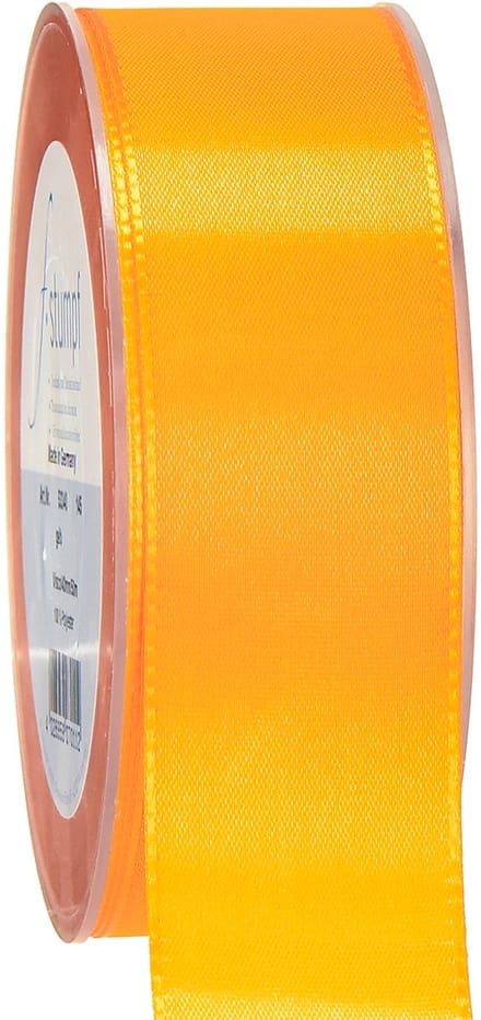 Cadeaulint decoratielint oranje zijden lint 40mm 50m