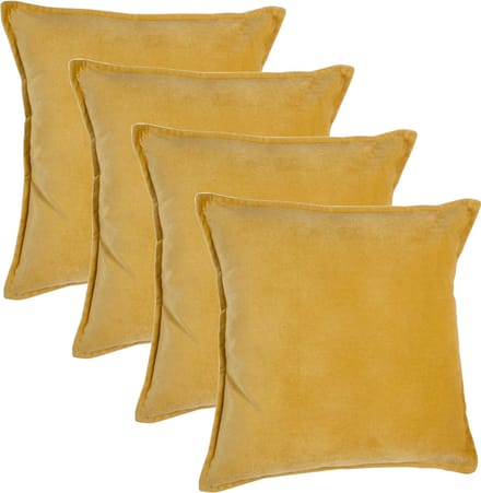 Atmosphera Bank/sierkussens Sophia - 4x stuks - 45 x 45 cm - polyester met rits