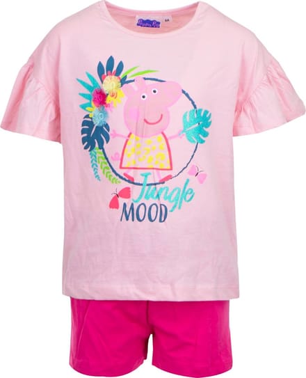 Peppa Pig Pyjama / Shortama - Roze - Katoen - Maat 110 (5 Jaar)