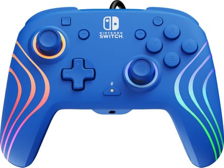 PDP Afterglow WAVE - Gaming Controller - RGB - 3,5mm Jack - Geschikt voor Nintendo Switch - Blauw