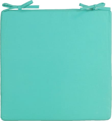 Anna's Collection Stoelkussen - aqua groen - binnen en buiten - 40 cm - Tuinstoelkussen