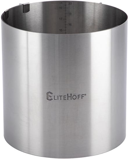 Elitehoff - Bakvorm - Verstelbare Diameter - Roestvrij Staal - Satijn Afwerking