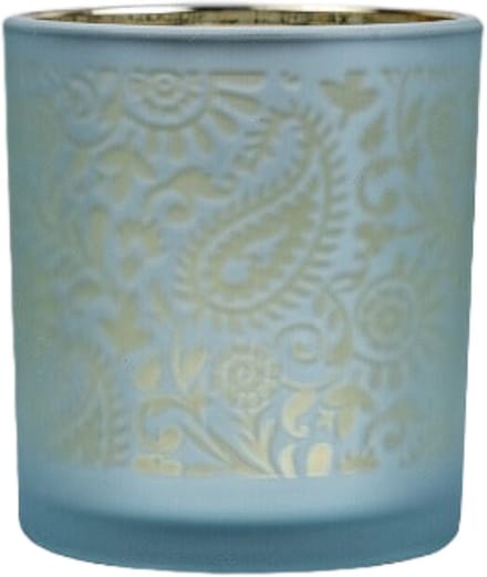 Mars & More - Windlicht 'Paisley' - Turquoise (Small, 8cm)