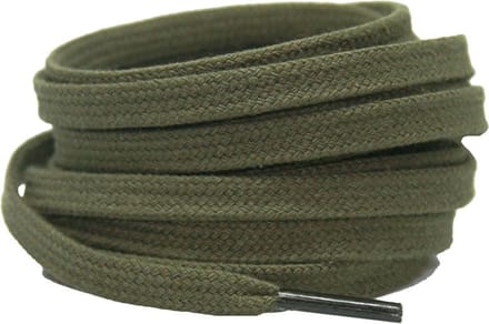 Platte katoenen veters 6mm Groen 120cm - sneakers