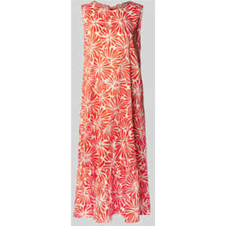 Midi-jurk met ronde hals