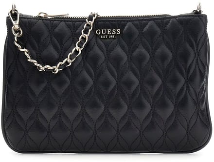GUESS handtas accessoiretas Maxine Quilted Flat Pouch Black zwart