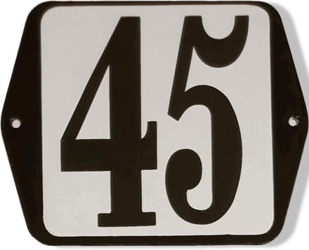 Huisnummer standaard nummer 45