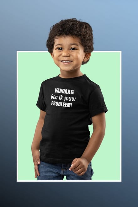 Jongens shirt: Vandaag ben ik jouw probleem, voorjaar/zomer. 110/116