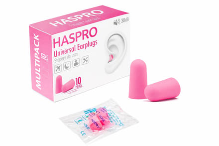 Haspro Multi10 Oordopjes – 10 Paar – Geluidsdempend - Roze