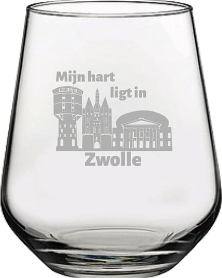 Gegraveerde Drinkglas 42,5cl Zwolle