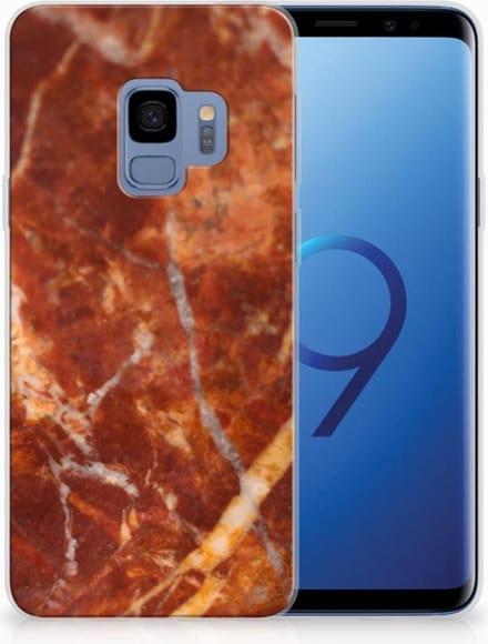 Samsung Galaxy S9 TPU Siliconen Hoesje Marmer Bruin