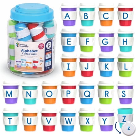Learning Resources Alfabet koffiecups - mini meeneem bekers - Hoofdletters & kleine letters - 3+