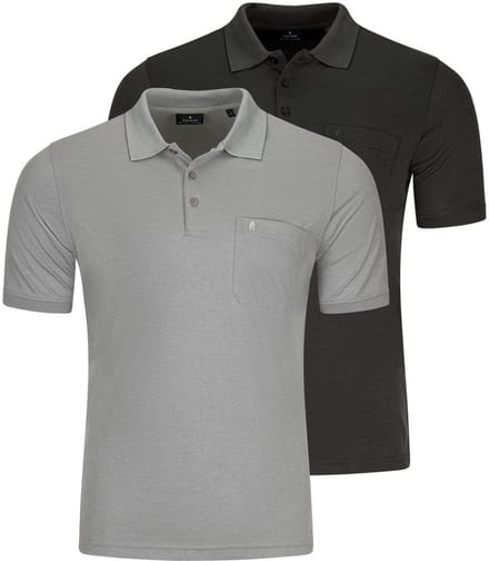 RAGMAN Heren poloshirt 2 pack Basic