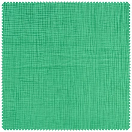 Musselin katoenen stof "Uni" - Basilicum Groen