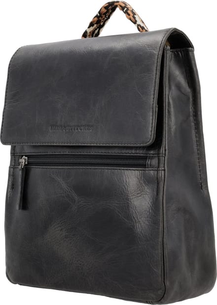 Hide & Stitches Next Navajo Rugzak - Rugtas - Premium Leder - Leren Dames Tas - Zwart