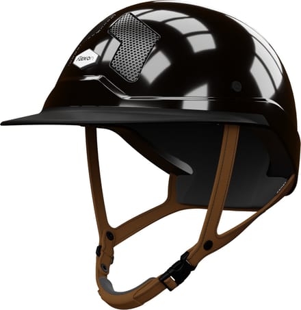 Flex-On Cap Armet Mixte Glanzend Zwart-Bruin M