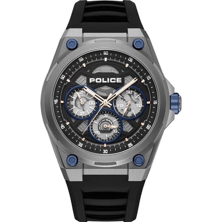 Police PEWGQ0093803 - Horloge - Siliconen - Donkerblauw - 50.5 mm