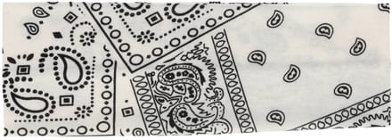 Haarsoires Haarband Stof 7cm - Paisley Patroon - Wit