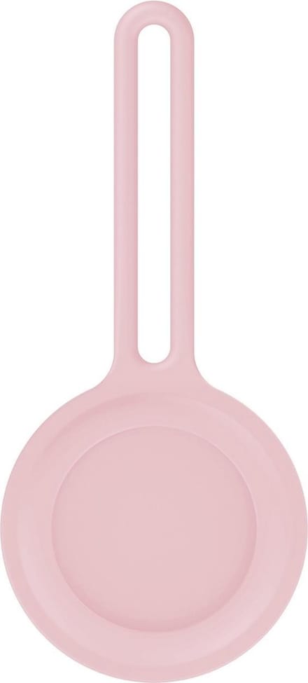 By Qubix - AirTag case infinity series - siliconen sleutelhanger - roze
