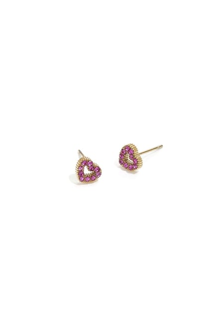 Belegde harten knopjes Diep roze