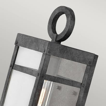 Hinkley LED Wand Buitenlamp Porter | 1X E27 Max 60W | IP44 | Dimbaar | Aged Zinc