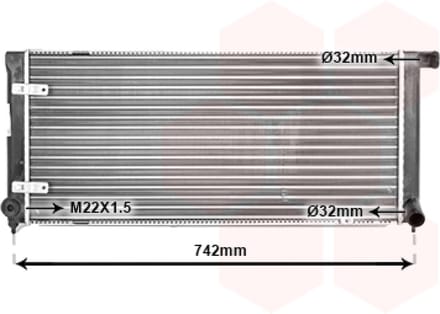 Van Wezel - RADIATOR VOOR VW GOLF II 1983-1991 191121253A