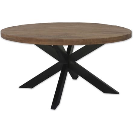 Brix - Ronde Monderne Eetkamertafel Brix - Mangohout - 140 cm - Bruin