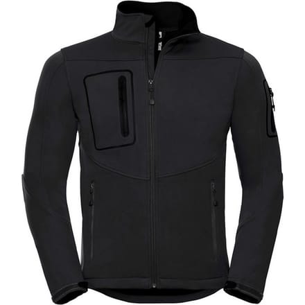Russell Heren Sport Zachte Shell Jas (Zwart)