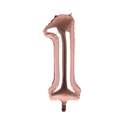 Cijfer Ballon '1'  Rosé (100CM)