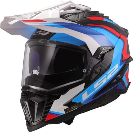 LS2 MX701 Explorer C Frontier II Wit Blauw 06 Adventure Motorhelm - Helm