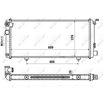Radiator, motorkoeling NRF 54628