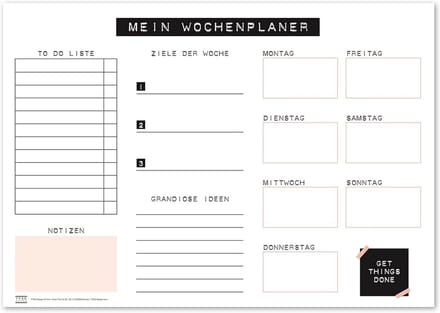 Set van 2 Bureauonderleggers DIN A3 - Afscheurblok voor Weekplanning, To-Do Lijst en Notities