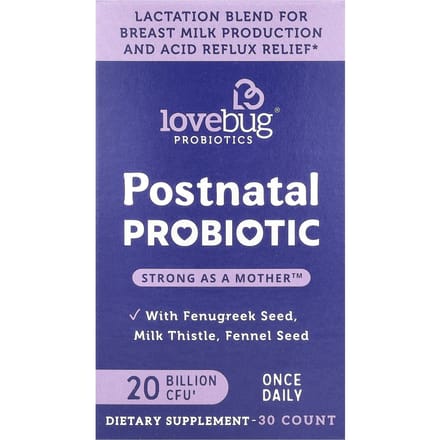 LoveBug Probiotics, probiotica voor postpartum vrouwen, 20 miljard CFU, 30 eenheden
