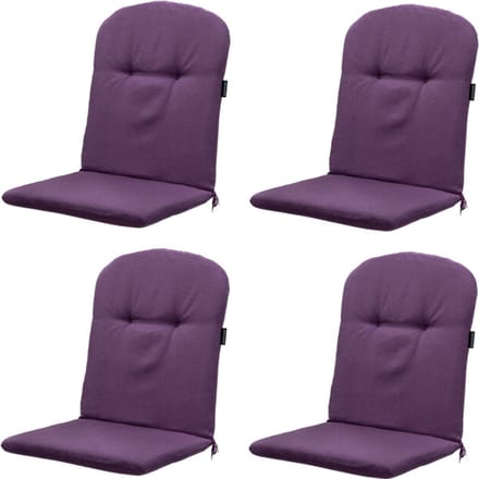 Madison - Kuipstoelkussen Hoge Rug Panama purple - Ca. 96x45 cm - Set van 4