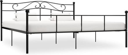 vidaXL - Bedframe - metaal - zwart - 200x200 - cm