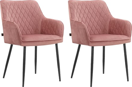 Elvira-Armstoel - Set van 2 - Roze
