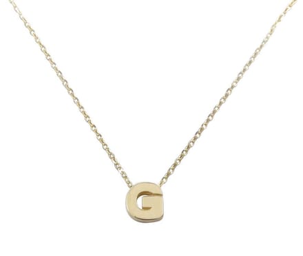 Gouden ketting met G hanger