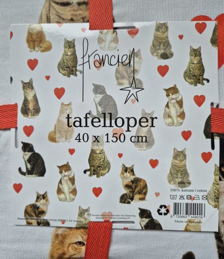 Francien Katten - Tafelloper - 40x150cm - Tafelen - Keuken