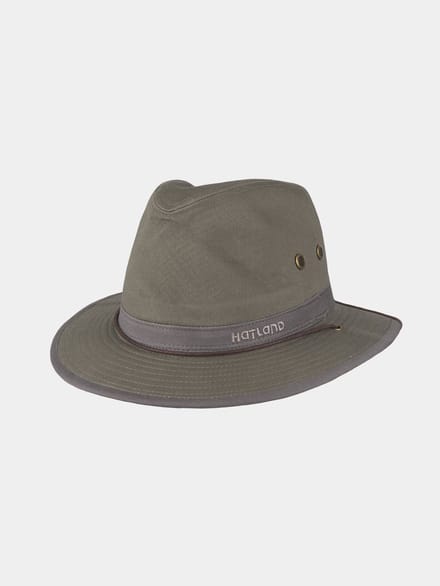 Campwood - Katoenen fedora hoed - Olijf groen