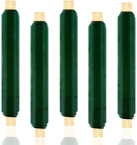 Bloemwikkeldraadset - 5 stuks, Groen, 35 m, 0,65 mm Dikte