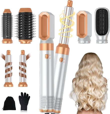 Haarstyler Set - Luchtstyler Krultang - Dagelijks Haar Stijlen - 6-in-1 Multifunctioneel - 1000 W - Wit