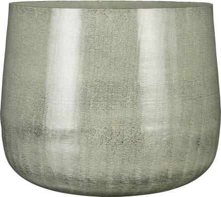Mica Decorations Benson Bloempot - H32 x Ø37 cm - Metaal - Lichtgrijs