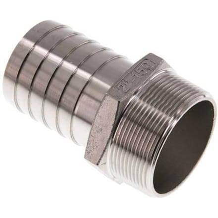 50 mm & 2''NPT RVS 1.4408 Slangpilaar Buitendraad