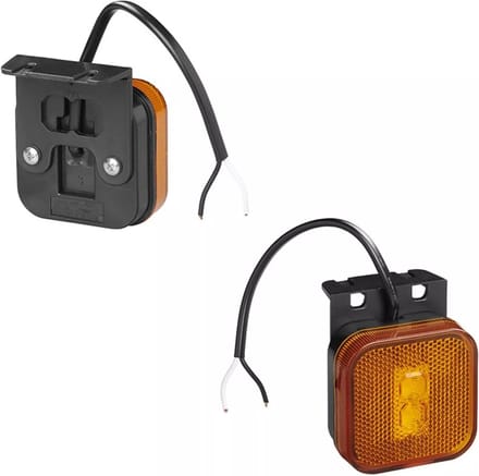 ProPlus Zijmarkeringslamp LED - Waterdicht - 65x65 mm - Oranje - 12/24V
