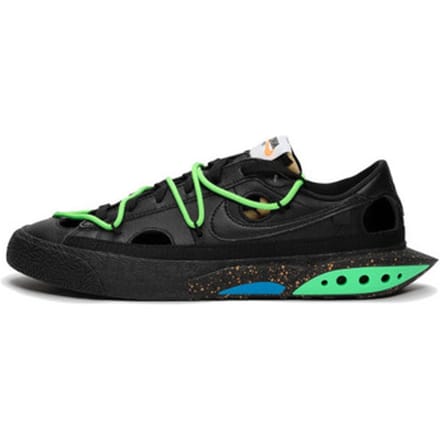 "Nike Blazer Low Off - Sneakers - Unisex - White ""Black Electro Green"""